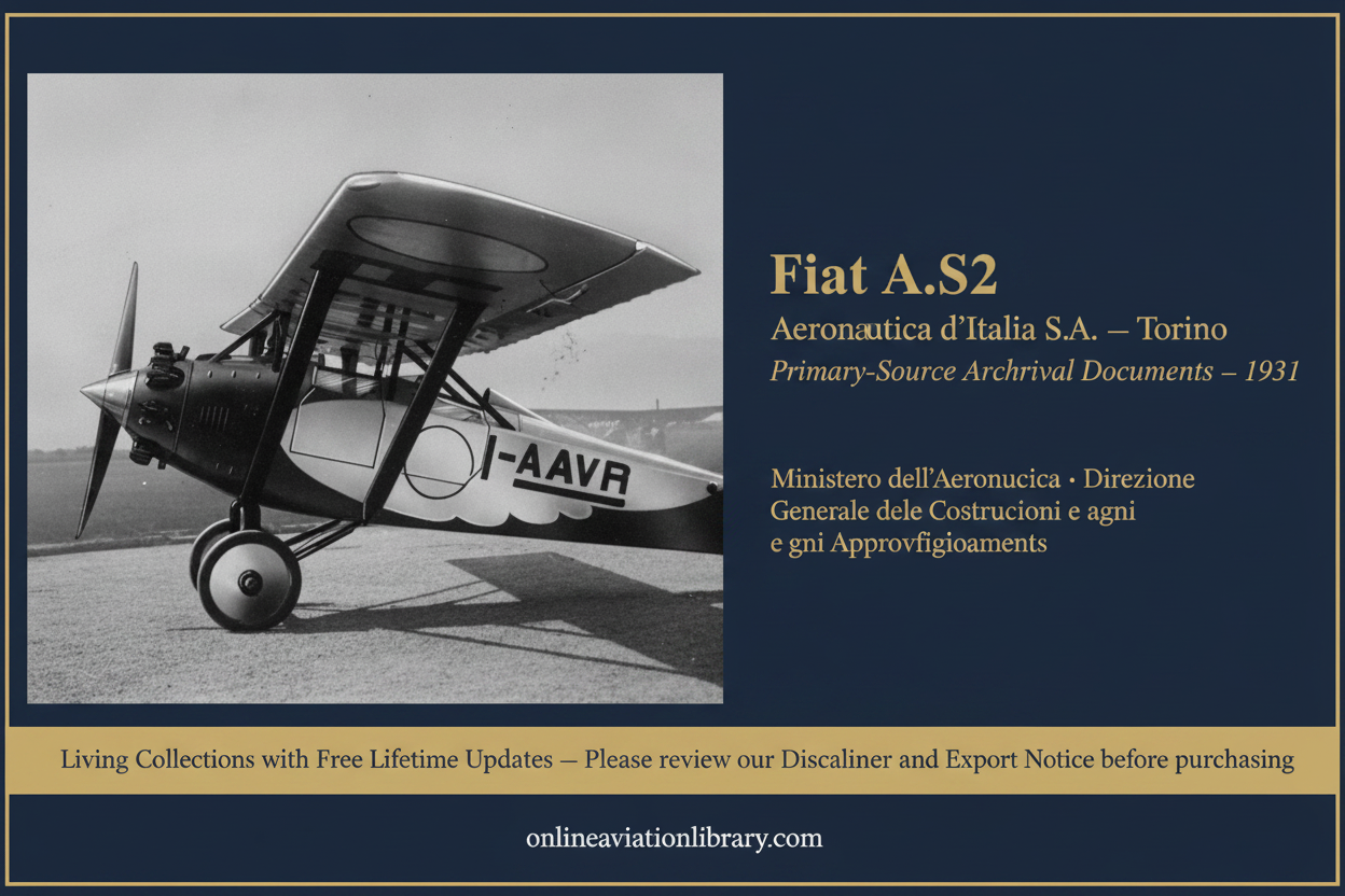 Fiat AS.2 — Landscape Archival Banner
