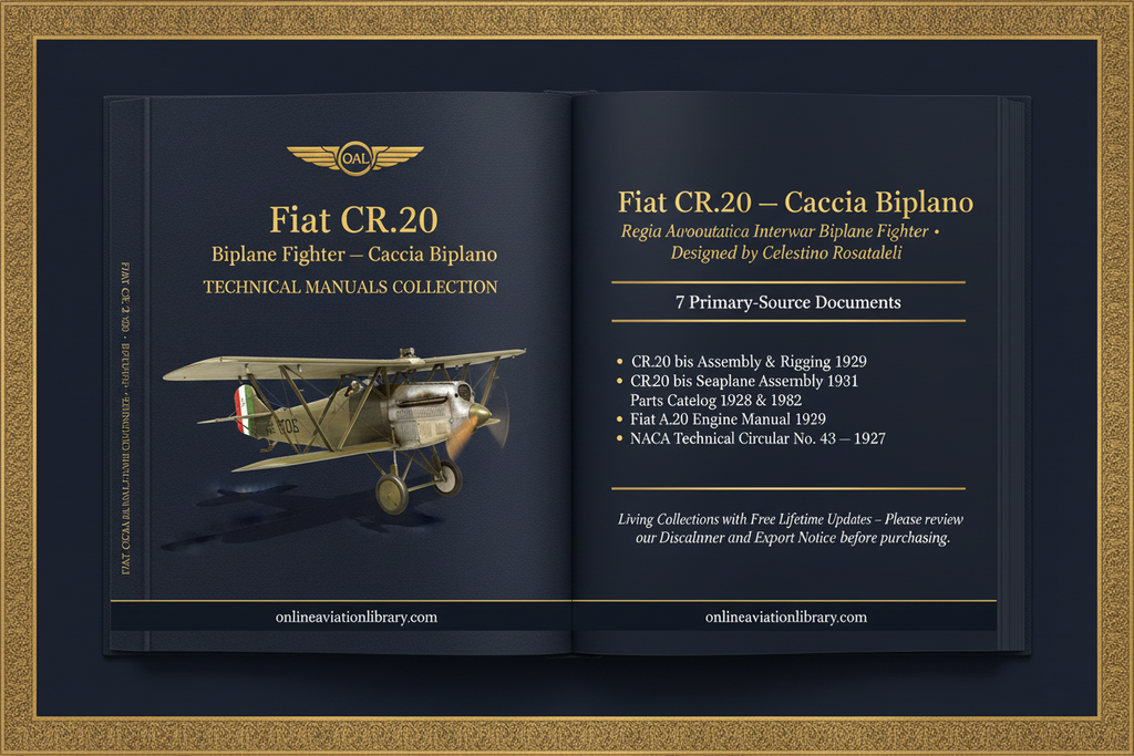 Fiat CR.20 — Double-Spread Mockup