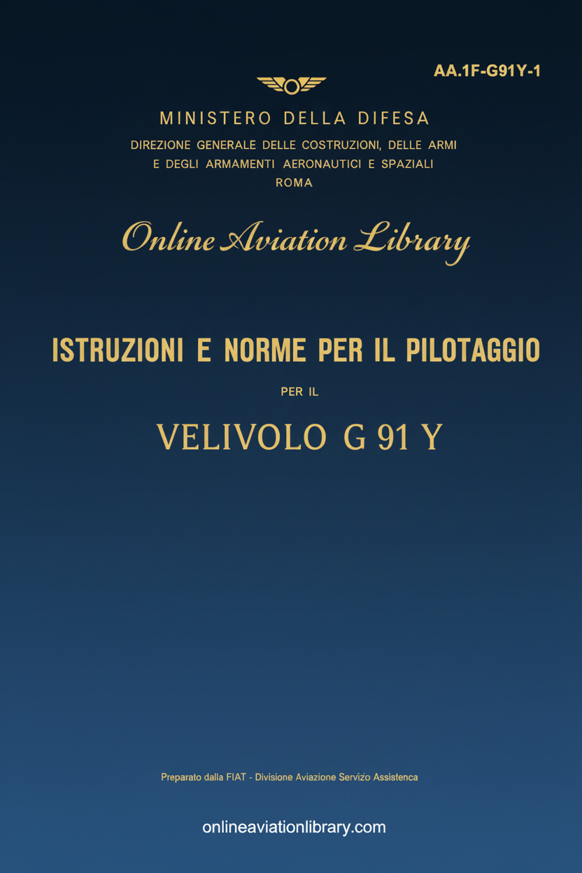 Fiat G 91 Y Pilot Instructions Manual Cover Page
