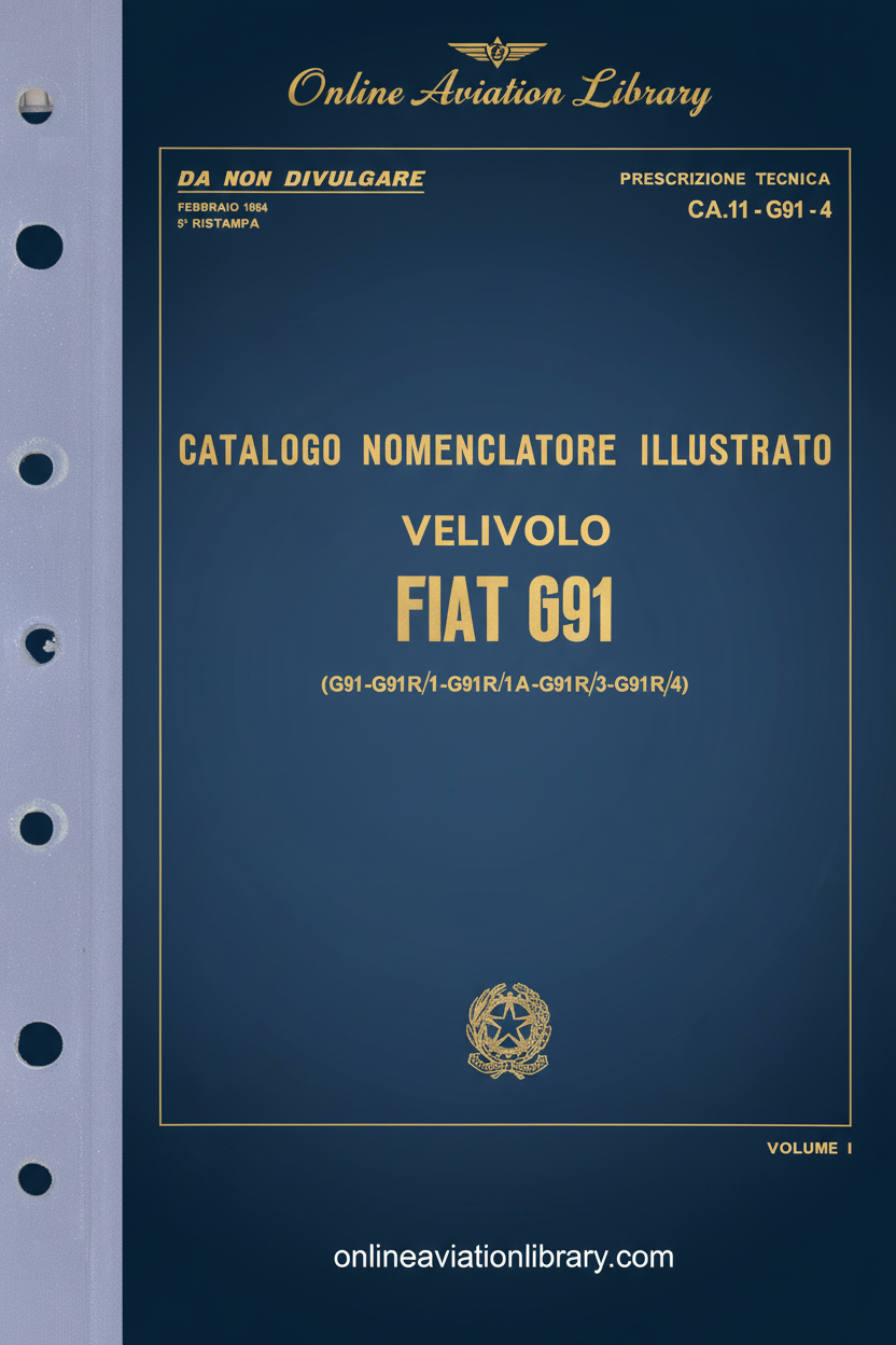 Fiat G91 Manual Cover Page Volume I