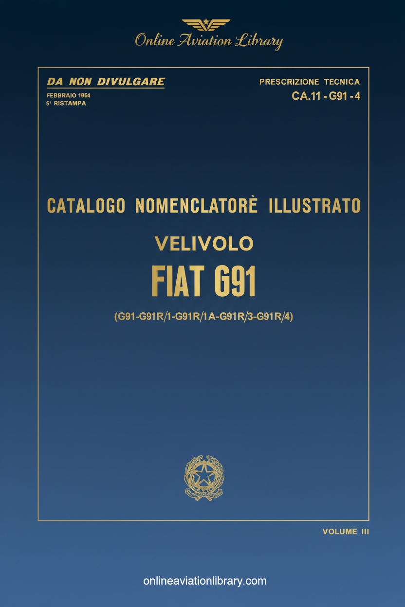 Fiat G91 Manual Cover Page Volume III