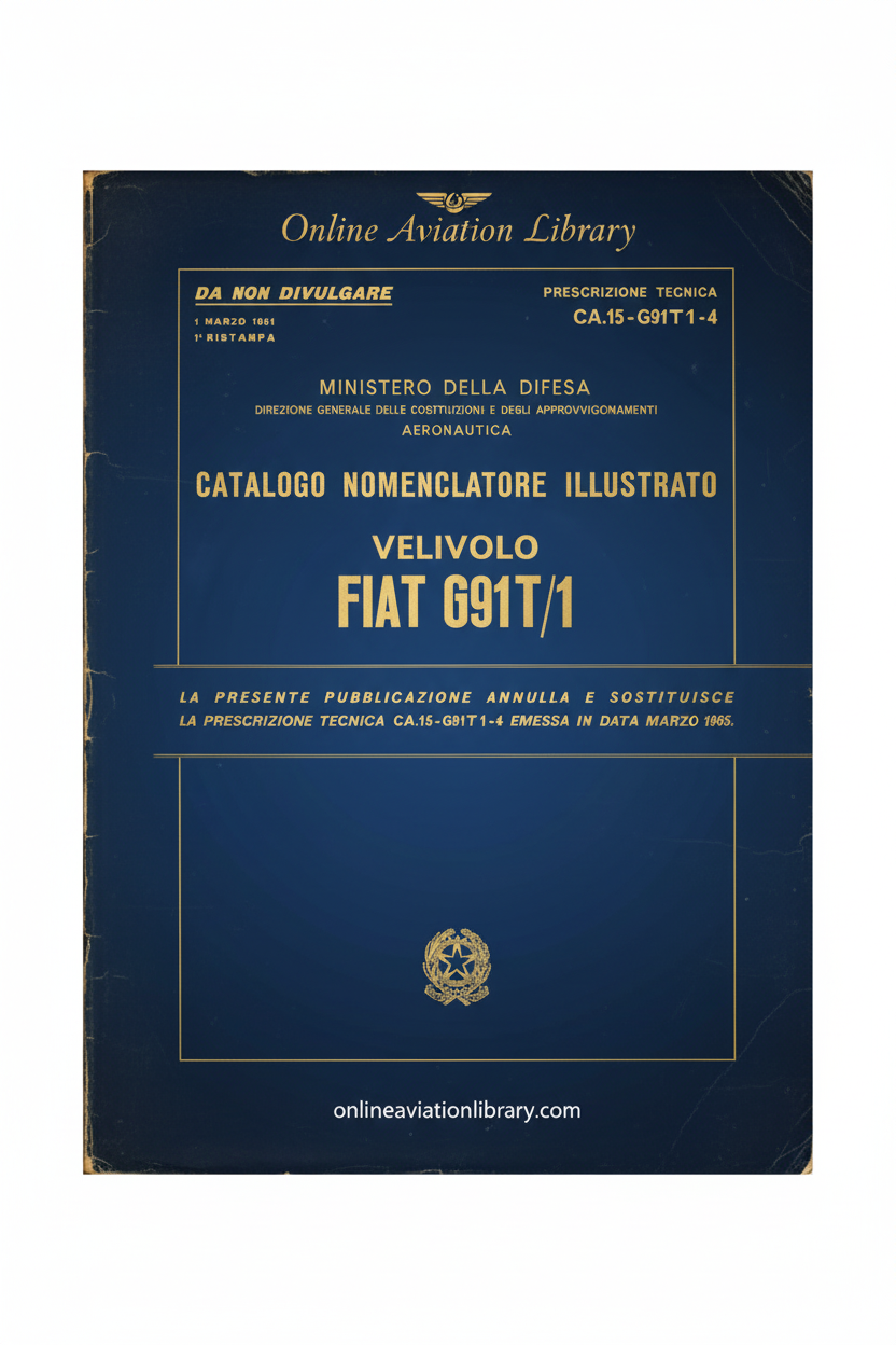 Fiat G91T/1 Manual Cover Page