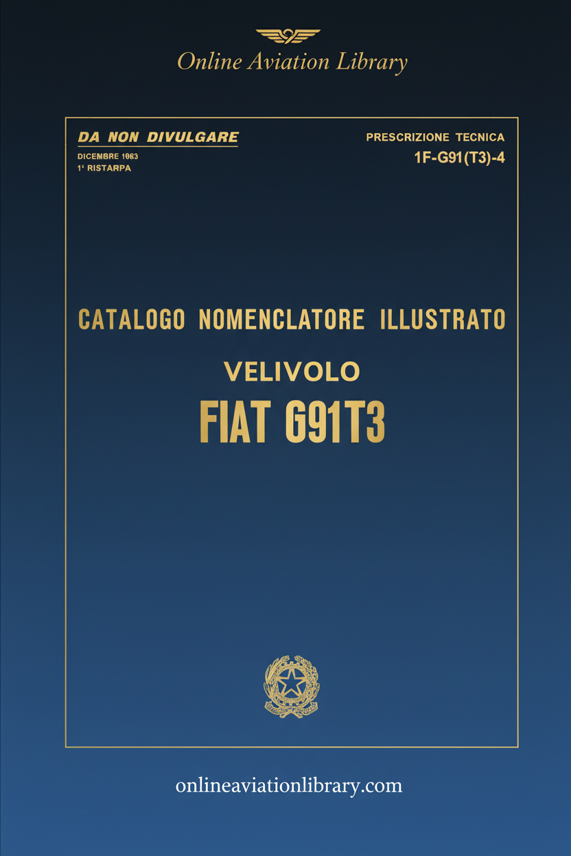 Fiat G91T3 Manual Cover Page