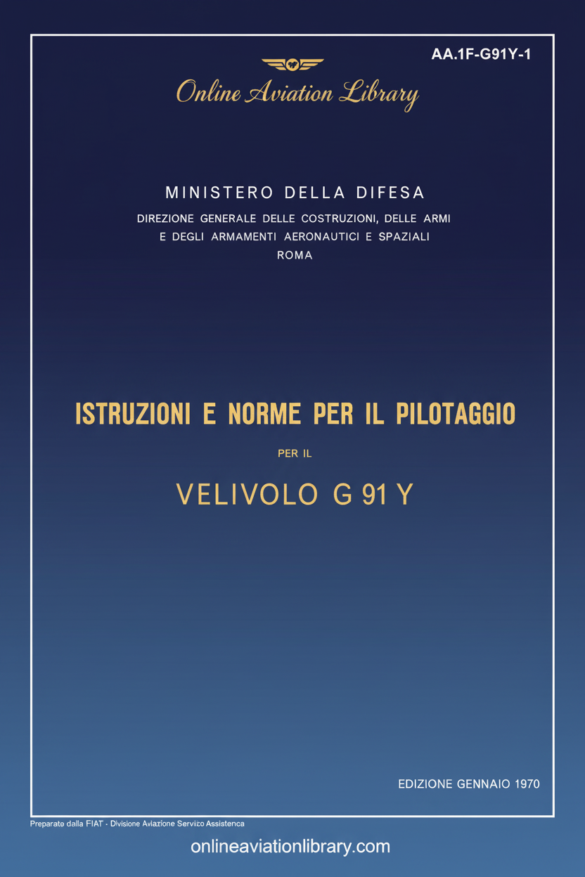 Fiat G91Y Pilot Instructions Manual Cover Page