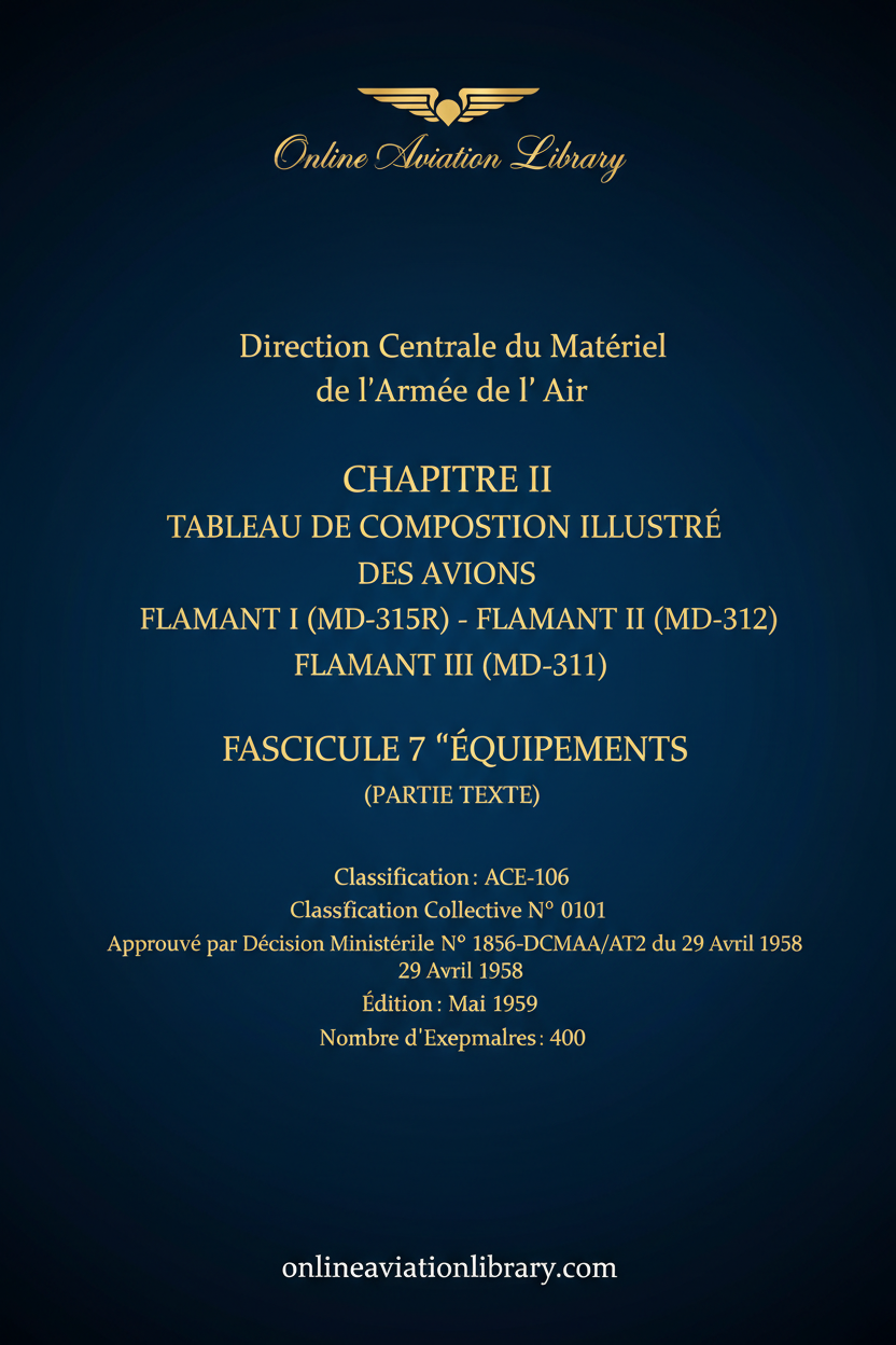 Flamant I II III Equipment Text Standard Cover Page
