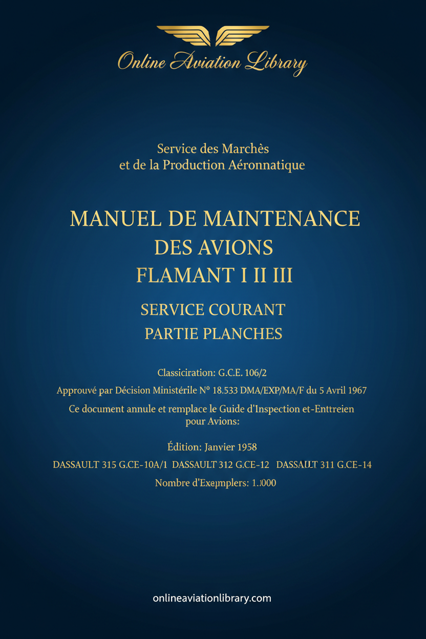 Flamant I II III Maintenance Manual Standard Cover Page - Corrected
