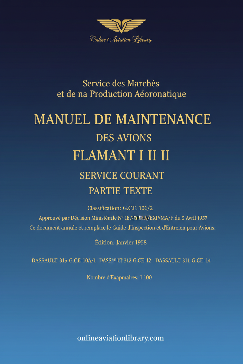 Flamant I II III Maintenance Manual Text Standard Cover Page