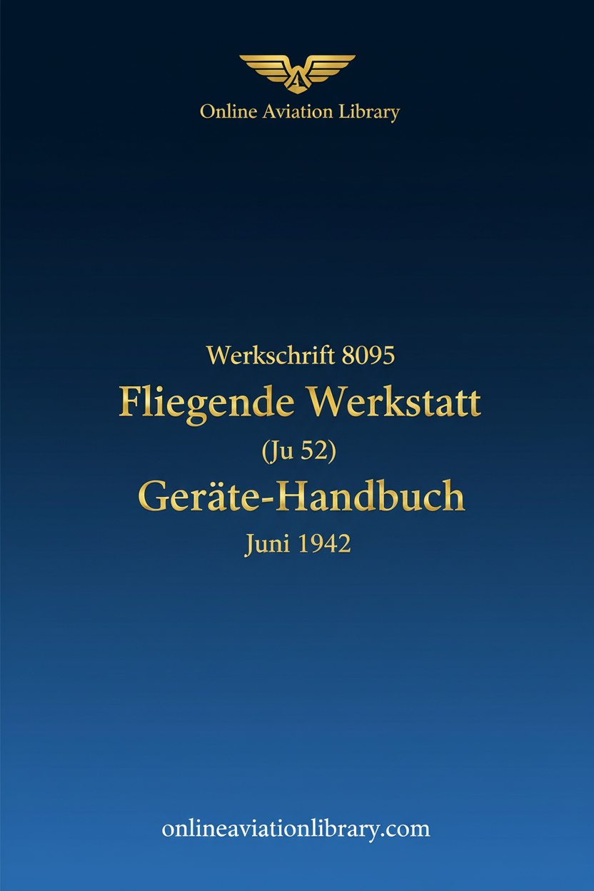 Fliegende Werkstatt Ju 52 Geräte-Handbuch Standard Cover Page