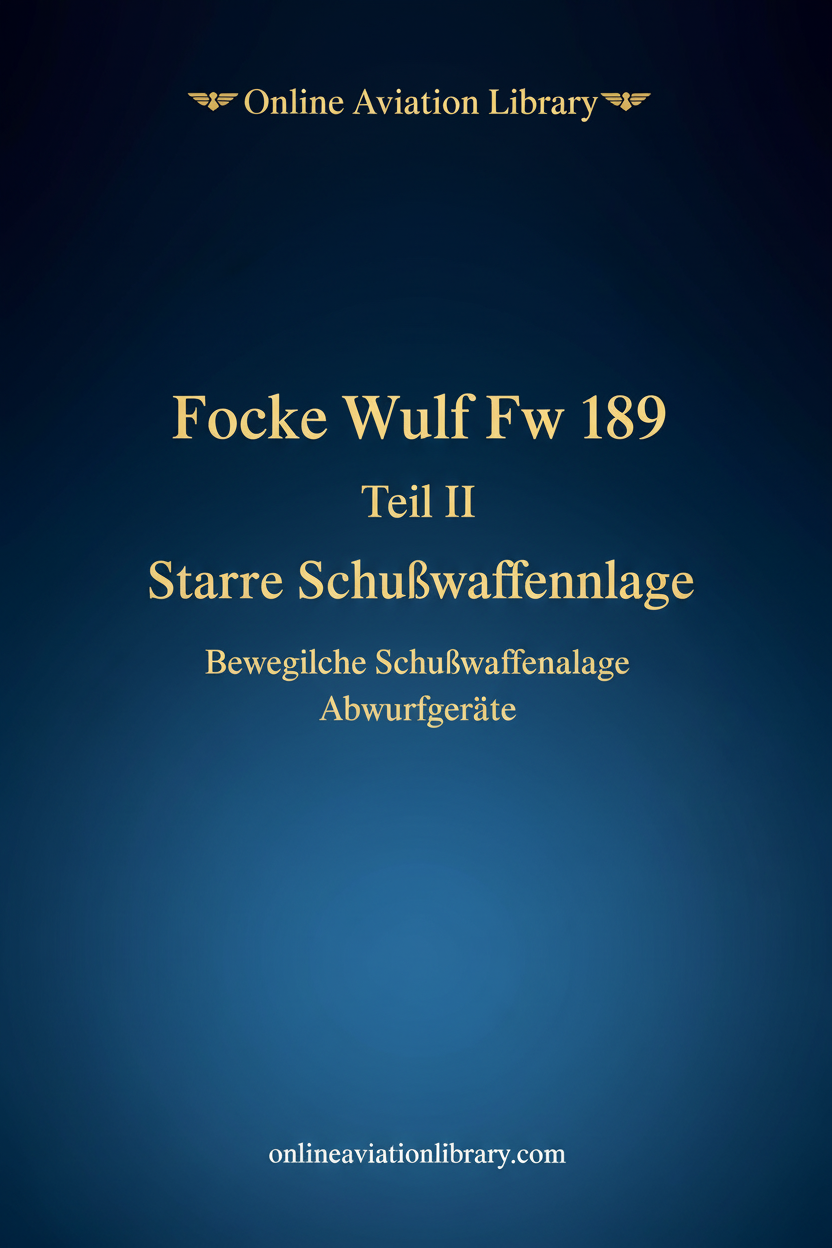 Focke Wulf Fw 189 Manual Cover