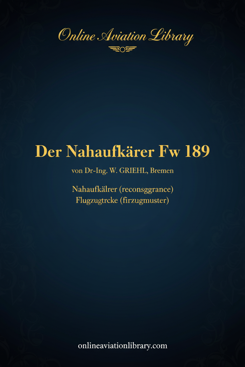 Focke-Wulf Fw 189 Manual Cover