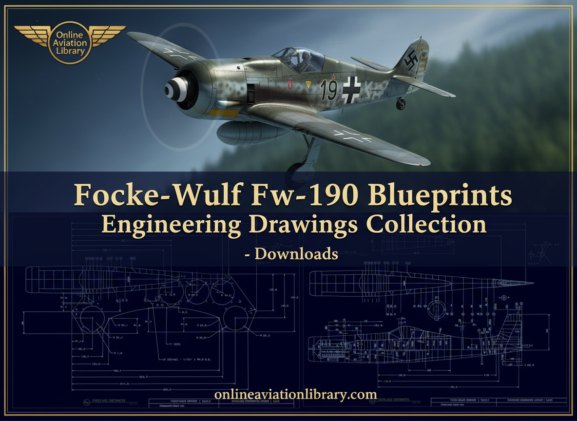 Focke-Wulf Fw-190 Blueprints Engineering Drawings Collection Promotional Banner