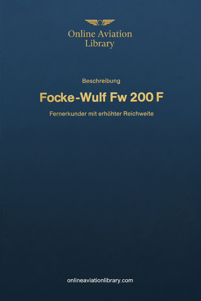 Focke-Wulf Fw 200 F Manual Cover