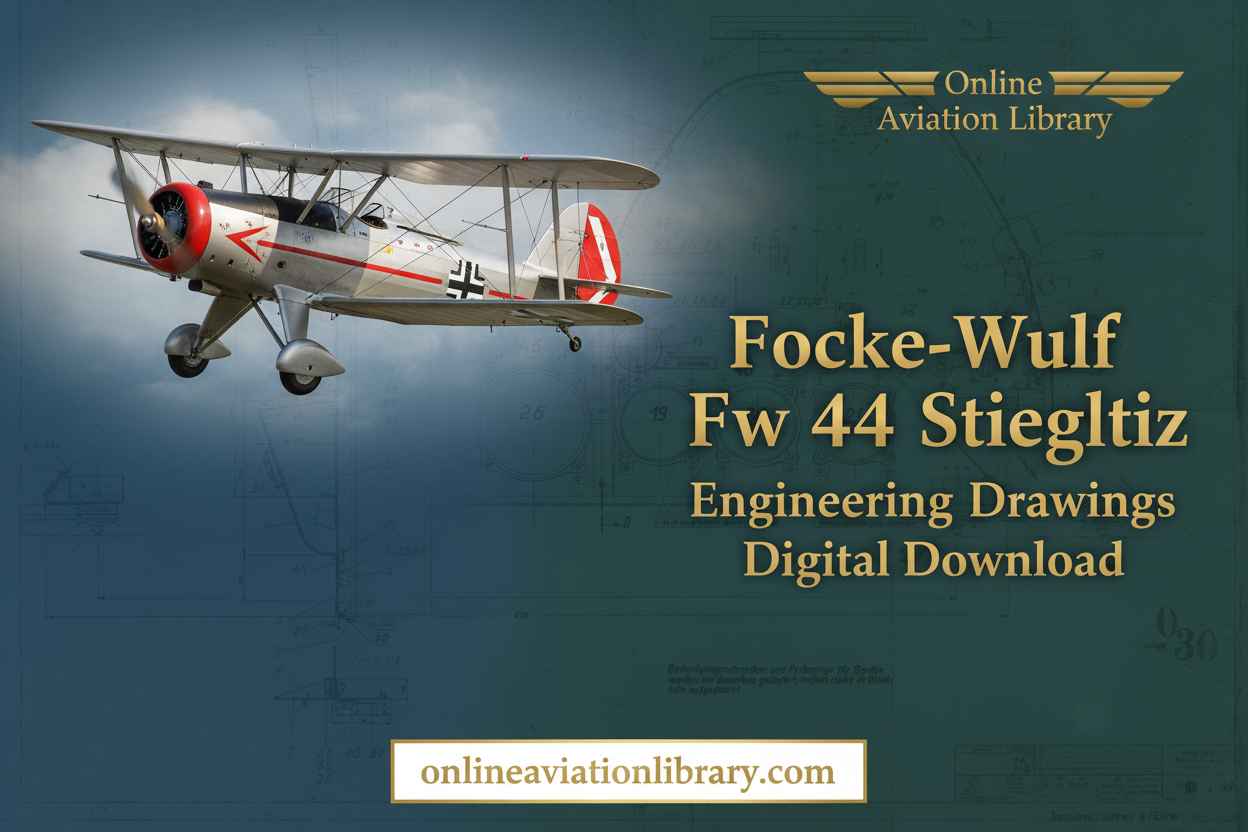 Focke-Wulf Fw 44 Stieglitz Engineering Drawings Banner