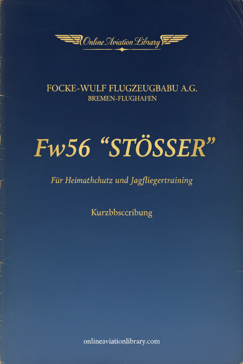 Focke-Wulf Fw 56 Stösser Brief Description Cover Page