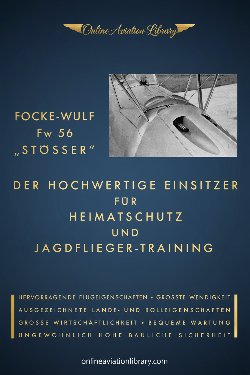 Focke-Wulf Fw 56 Stösser Manual Cover Page