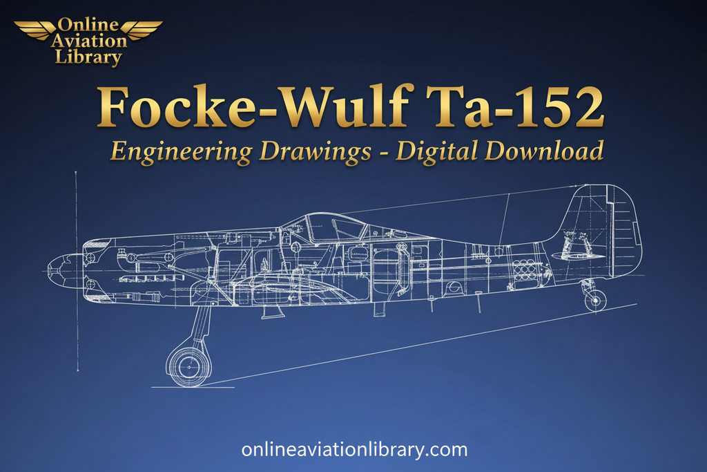 Focke-Wulf Ta-152 Engineering Blueprints Banner