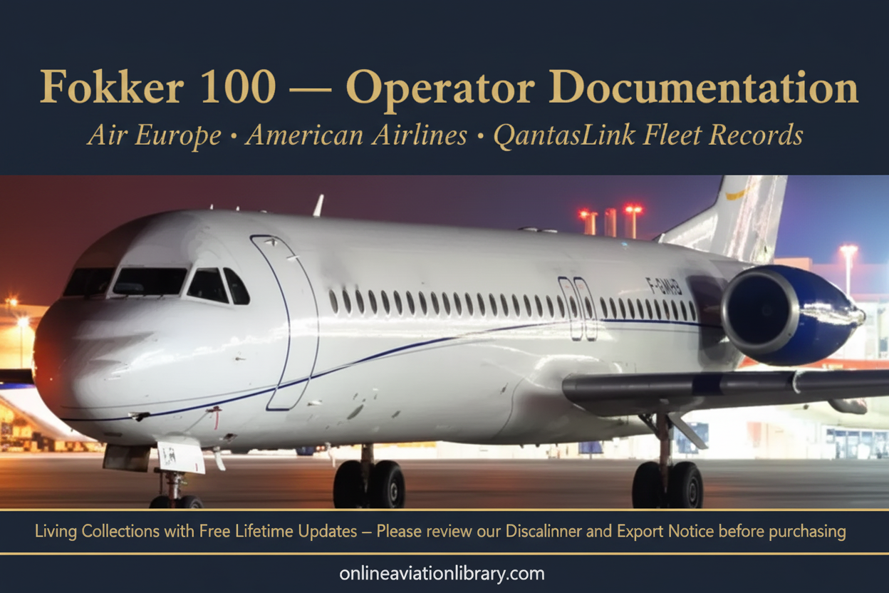 Fokker 100 Operator Documentation Banner