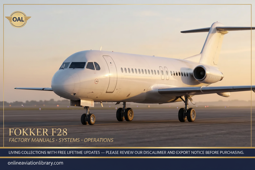 Fokker F28 Banner — Clean White Tarmac