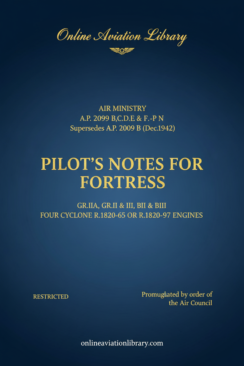 Fortress Pilot's Notes Cover Page