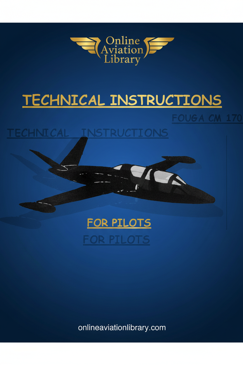 Fouga CM 170 Technical Instructions Standard Cover Page