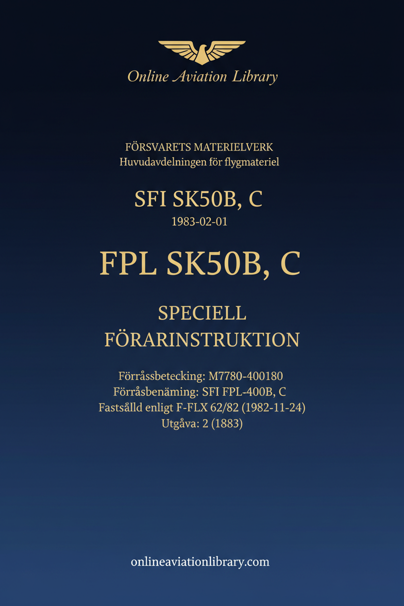 FPL SK50B, C Standard Cover Page