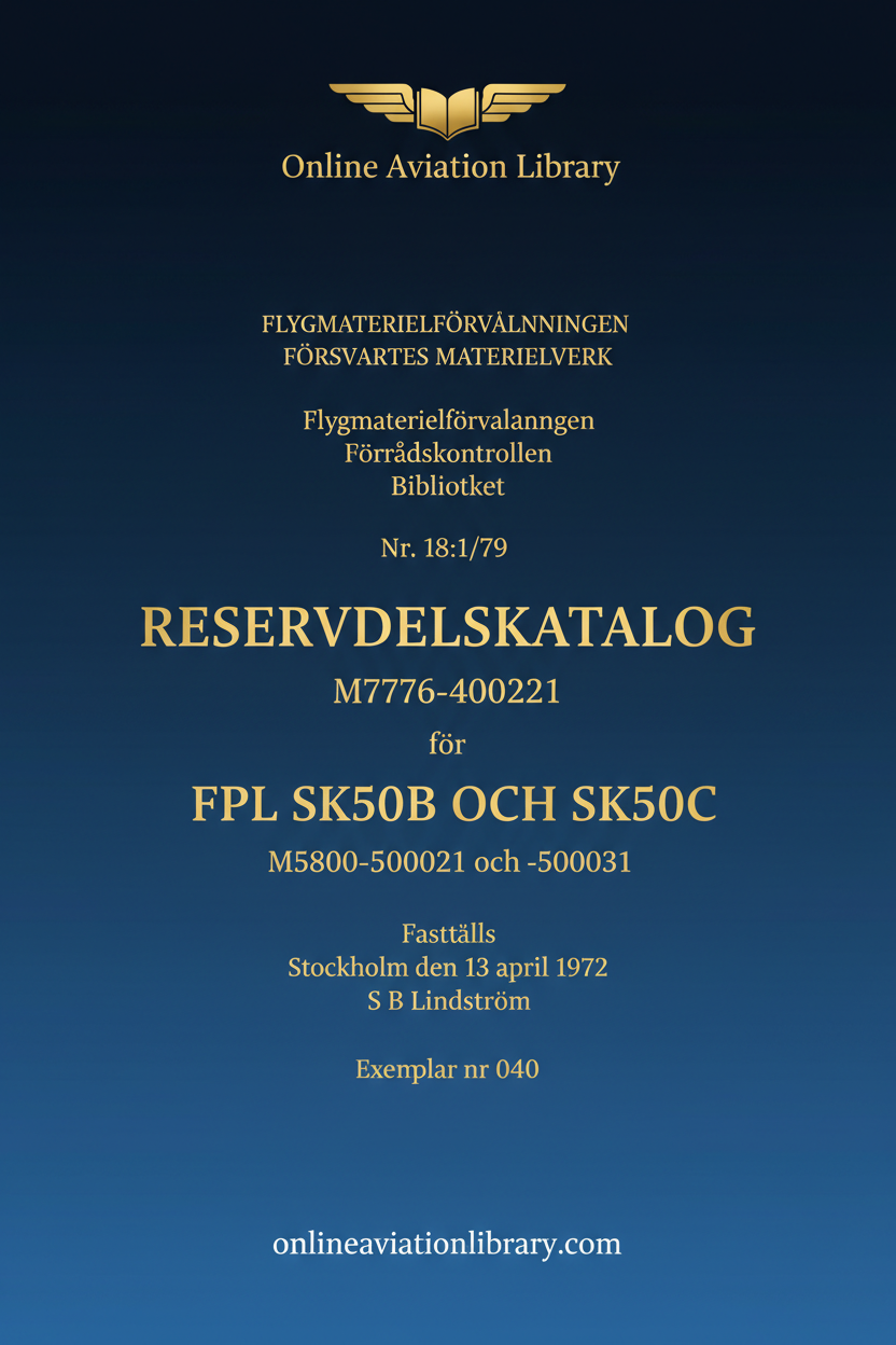 FPL SK50B OCH SK50C Reservdelskatalog Standard Cover Page