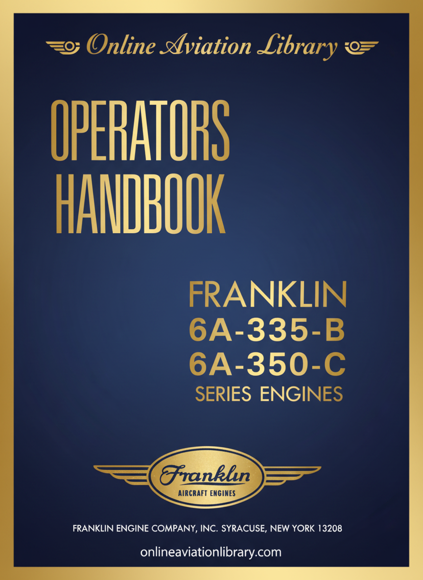 Franklin 6A-335/350 Operators Handbook Cover