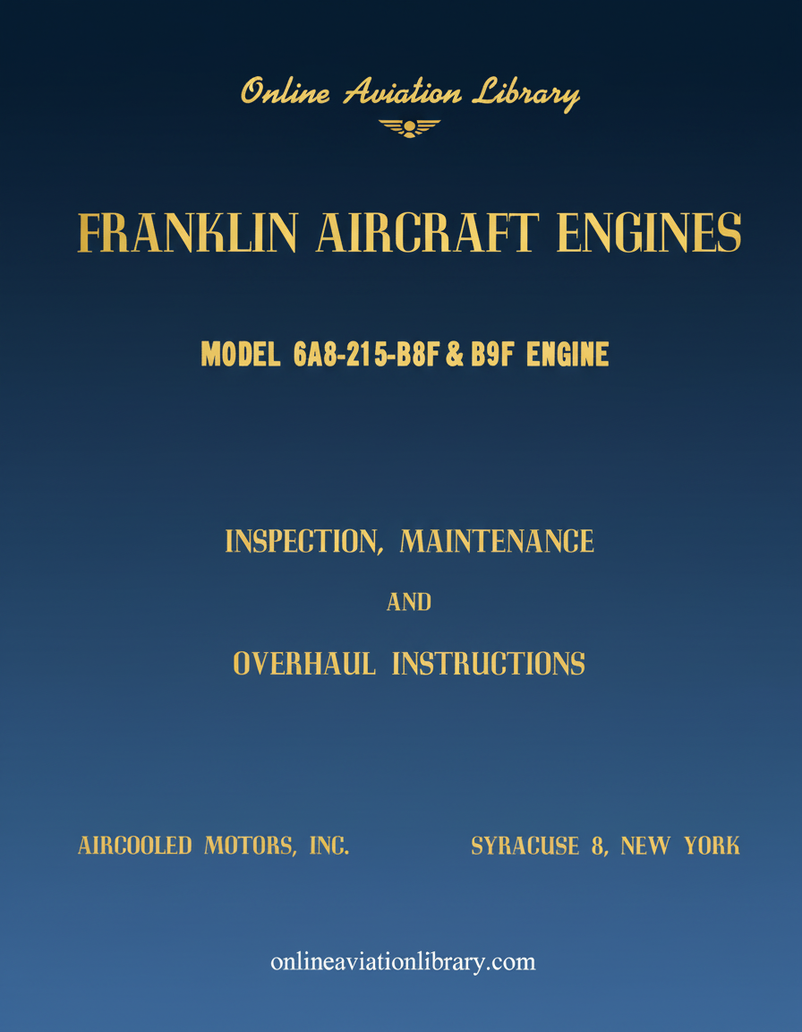 Franklin 6A8-215 Engine Manual Cover