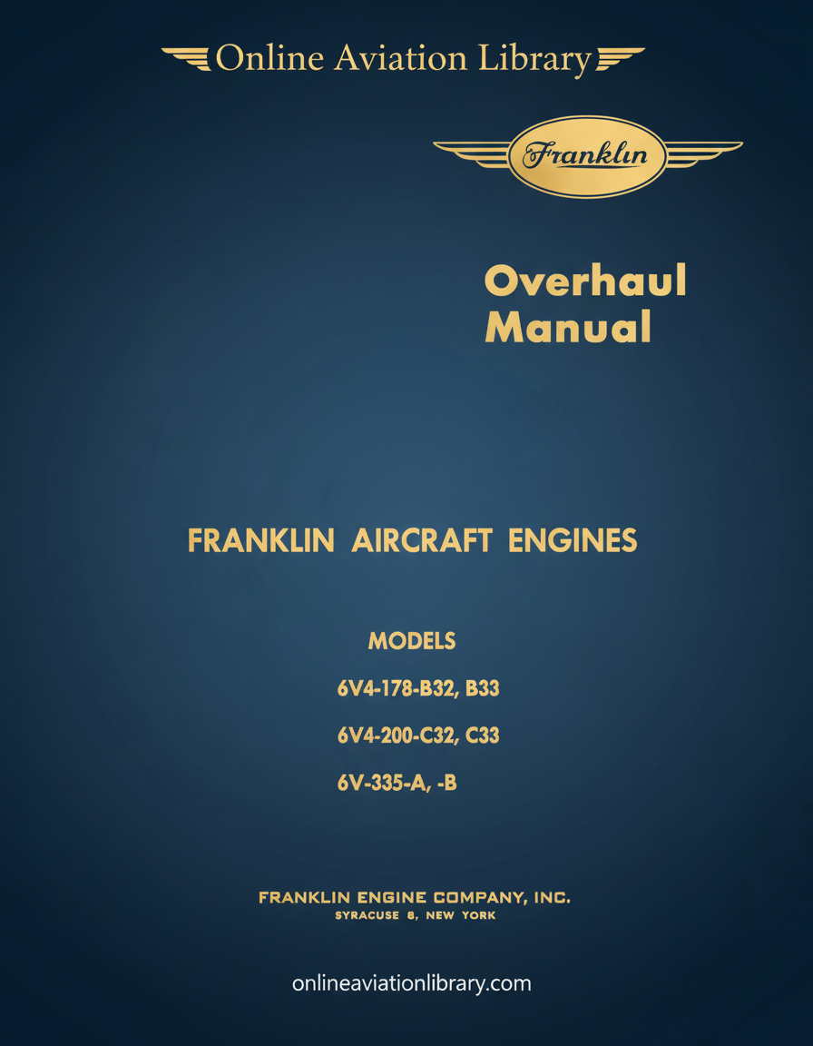 Franklin Aircraft Engines Overhaul Manual Cover