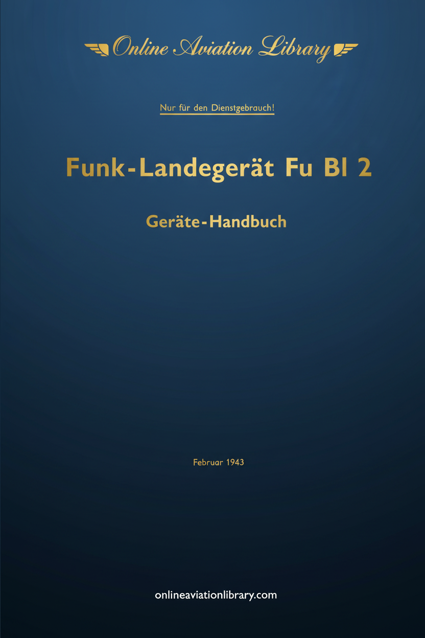Fu Bl 2 Equipment Manual Cover Page