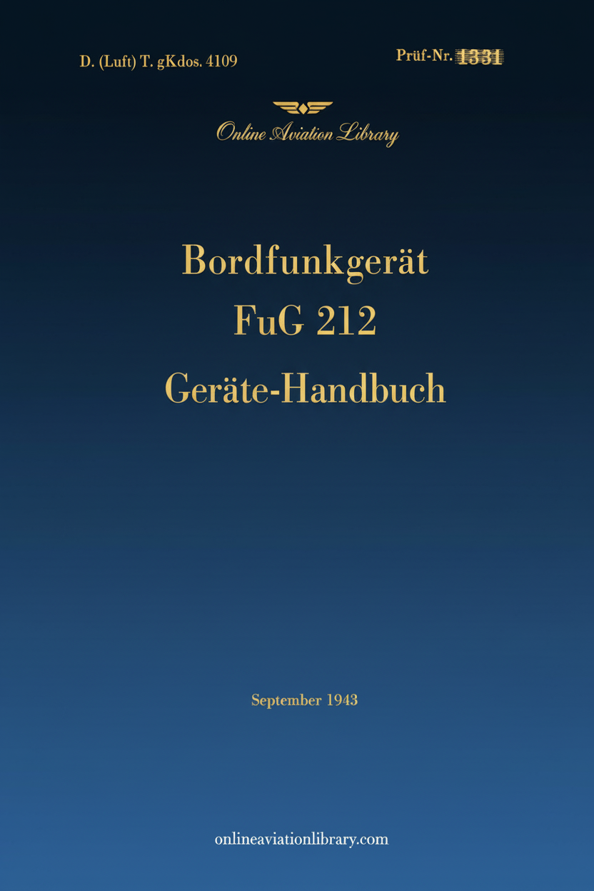 FuG 212 Equipment Manual Cover Page