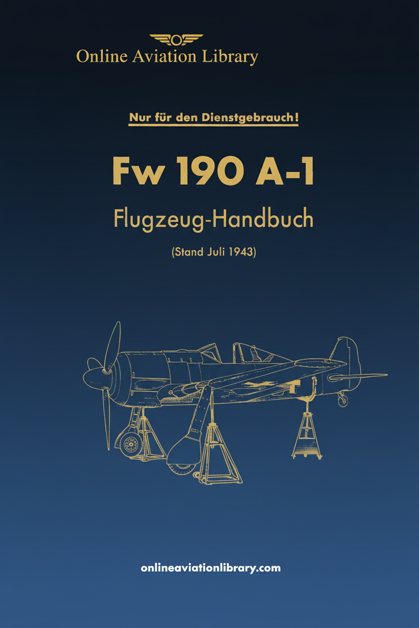 Fw 190 A-1 Flugzeug-Handbuch Cover Page