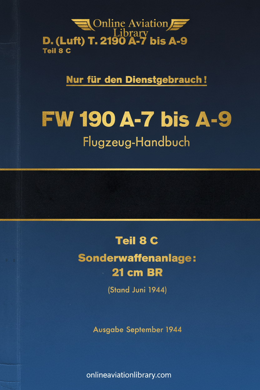 Fw 190 A-7 bis A-9 Teil 8 C Cover Page