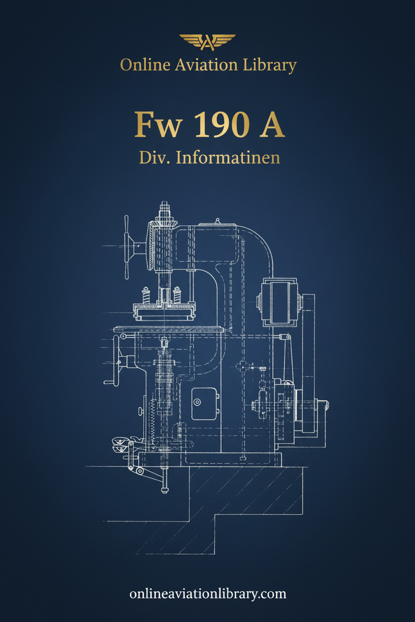 Fw 190 A Div. Informationen Cover Page