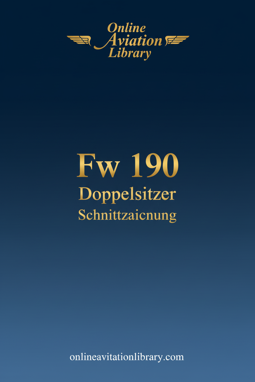 Fw 190 Doppelsitzer Schnittzeichnung Cover Page