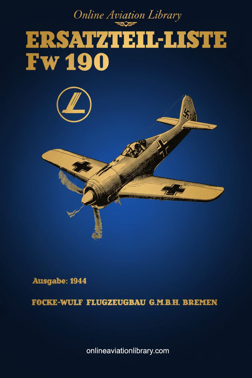 Fw 190 Ersatzteil-Liste Cover Page
