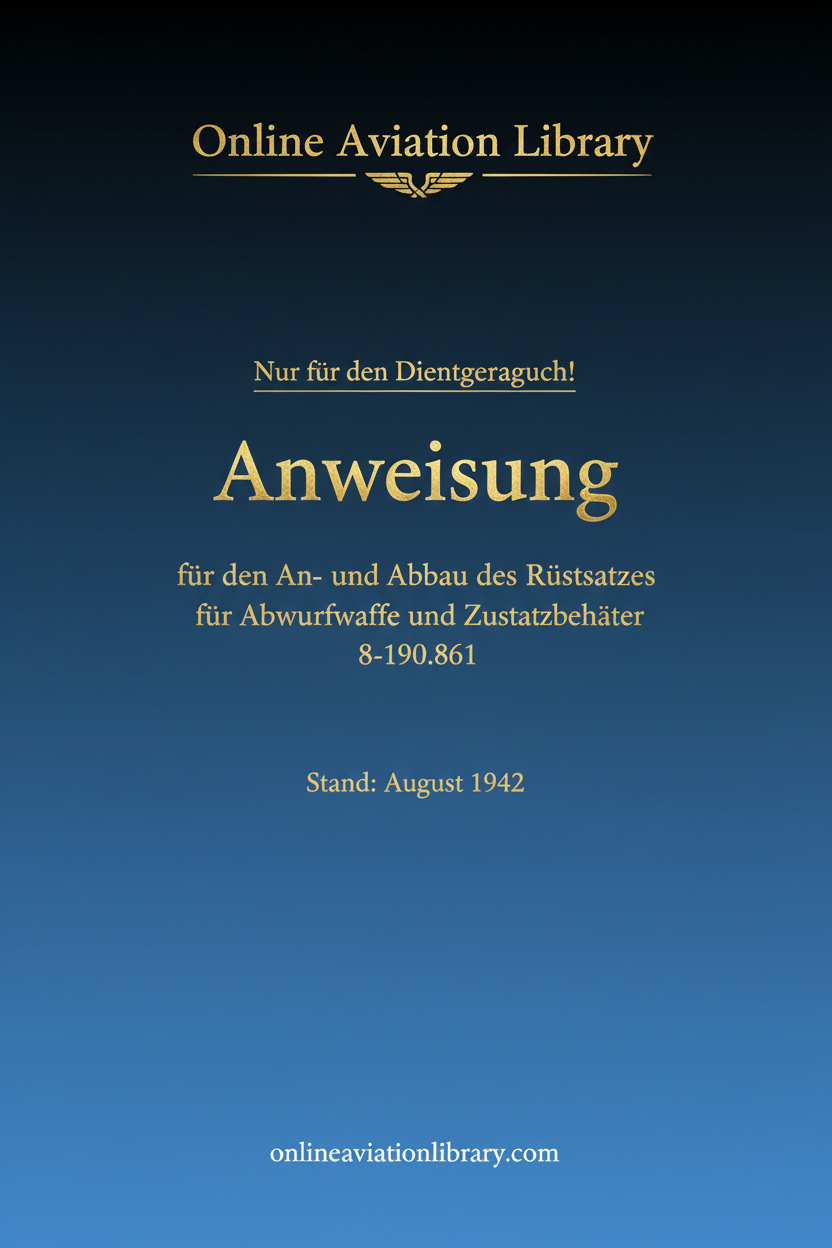 Fw 190 Rüstsatz Installation Manual Cover Page
