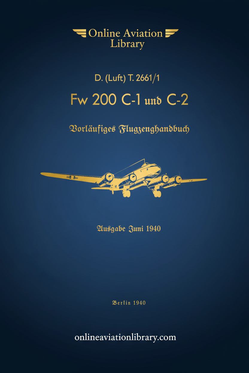 Fw 200 C-1 und C-2 Manual Cover