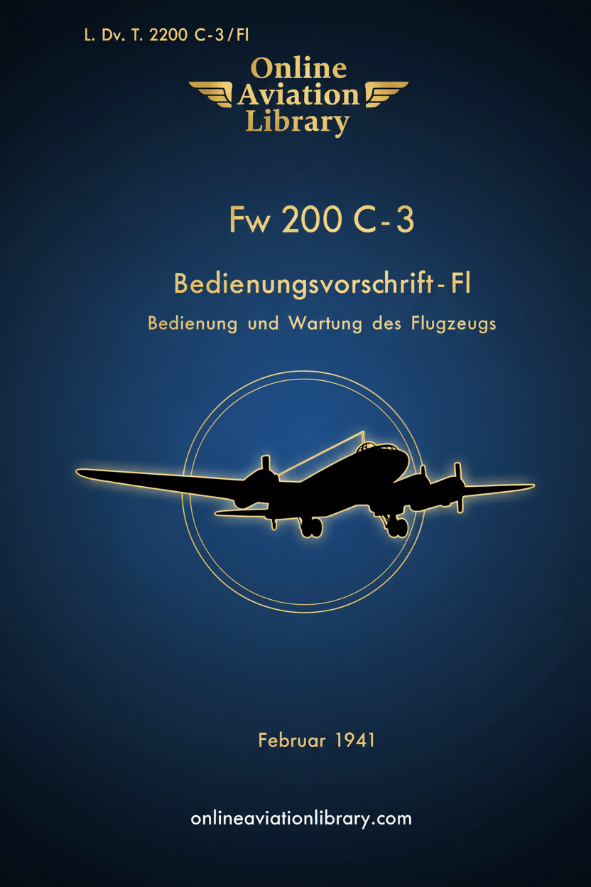 Fw 200 C-3 Flight Operations Manual Cover