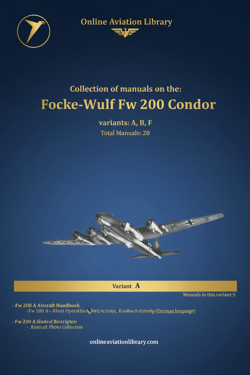 Fw 200 Condor Manuals Collection Index Cover