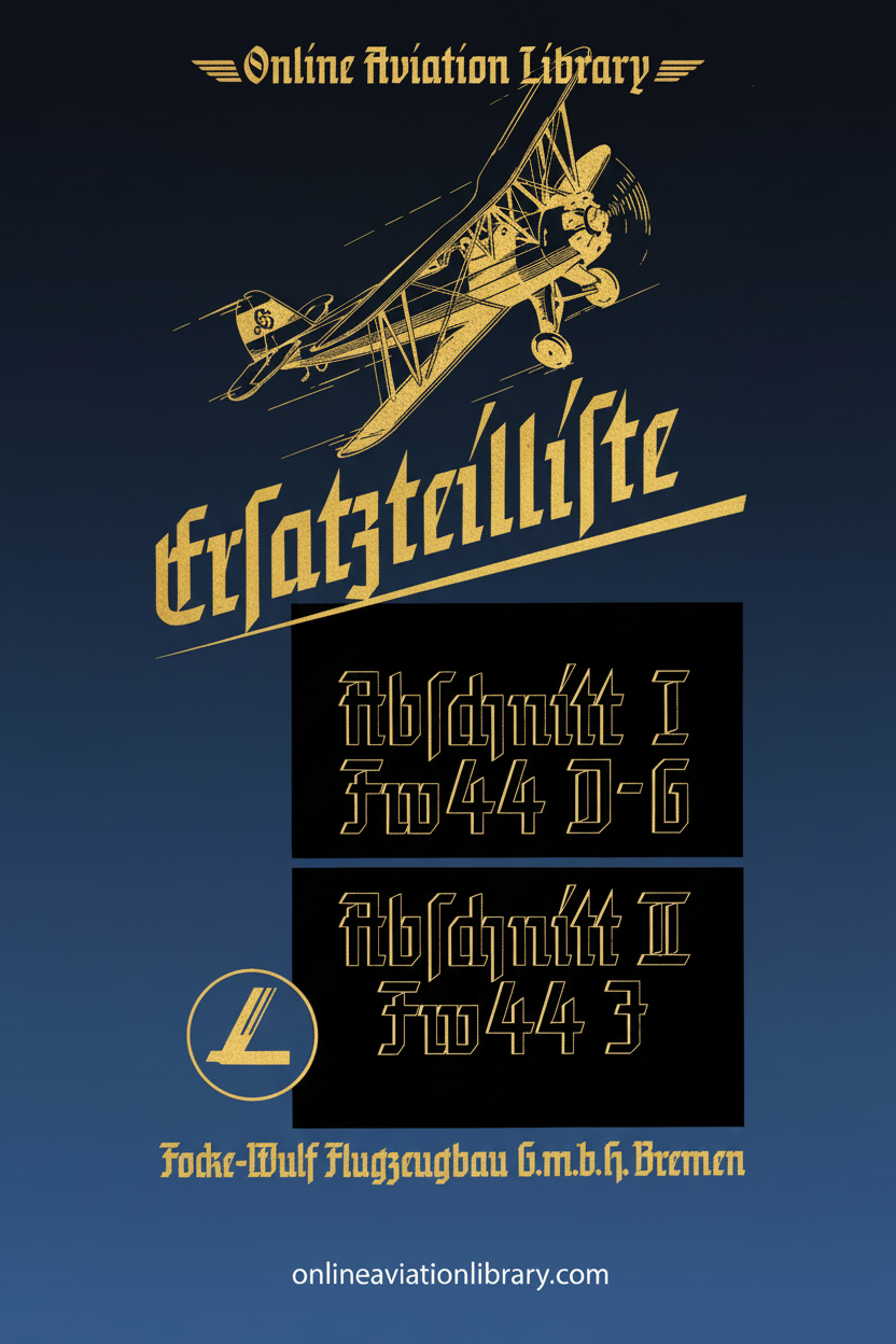 Fw 44 Ersatzteilliste Cover Page