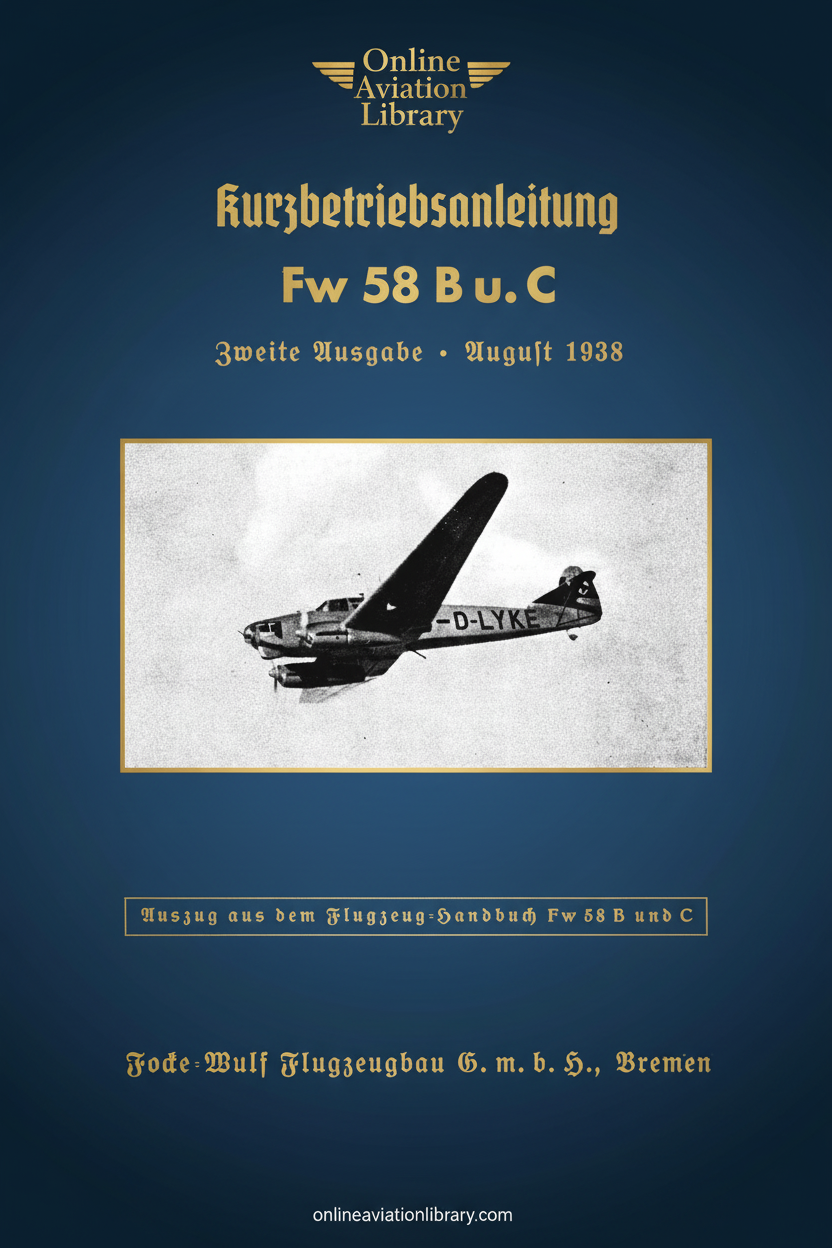 Fw 58 B u. C Kurzbetriebsanleitung Cover Page
