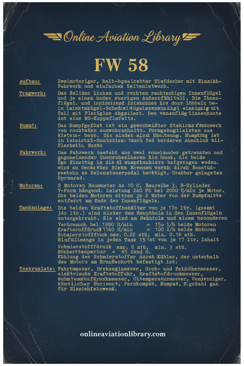 Fw 58 Training Documentation Cover Page