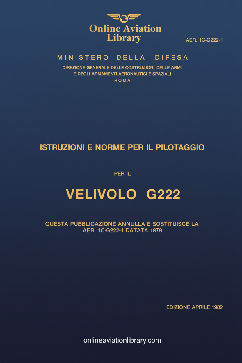 G222 Flight Manual Cover Page