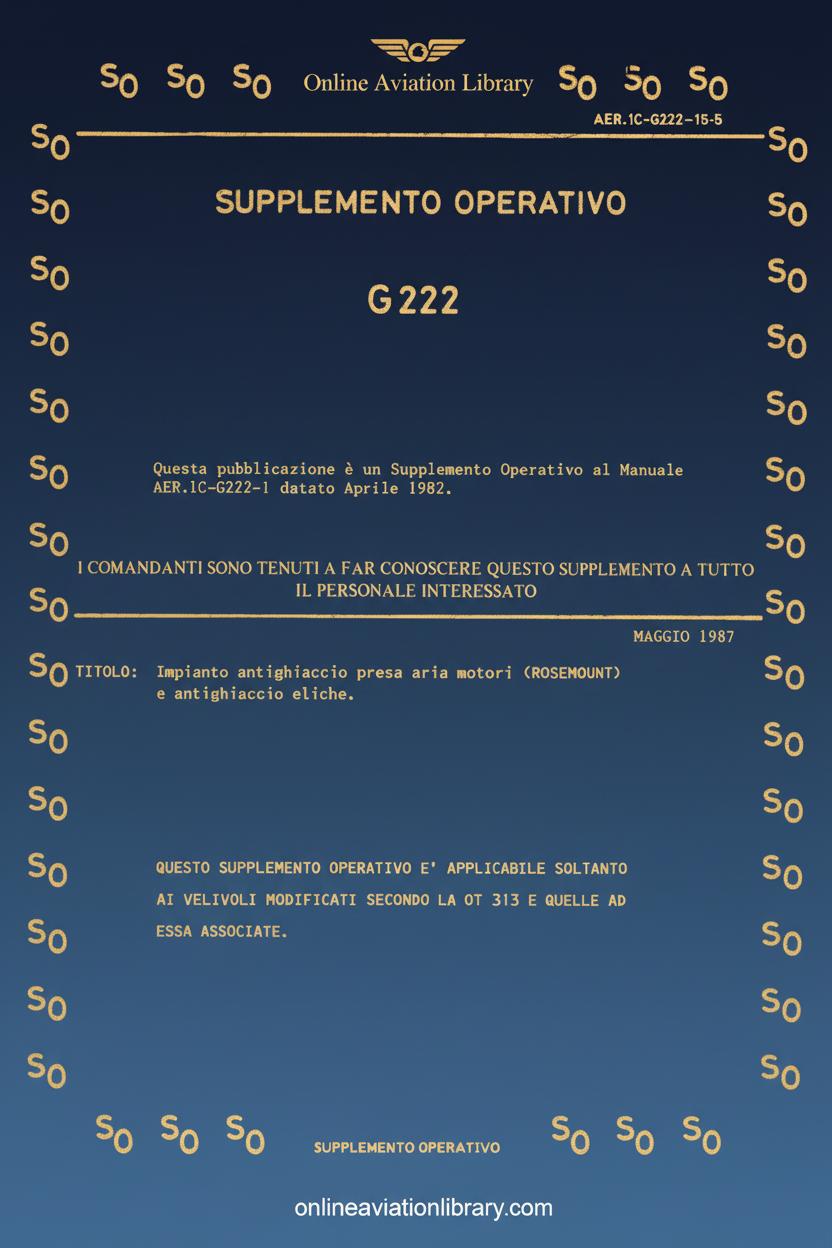 G222 Operational Supplement Cover Page