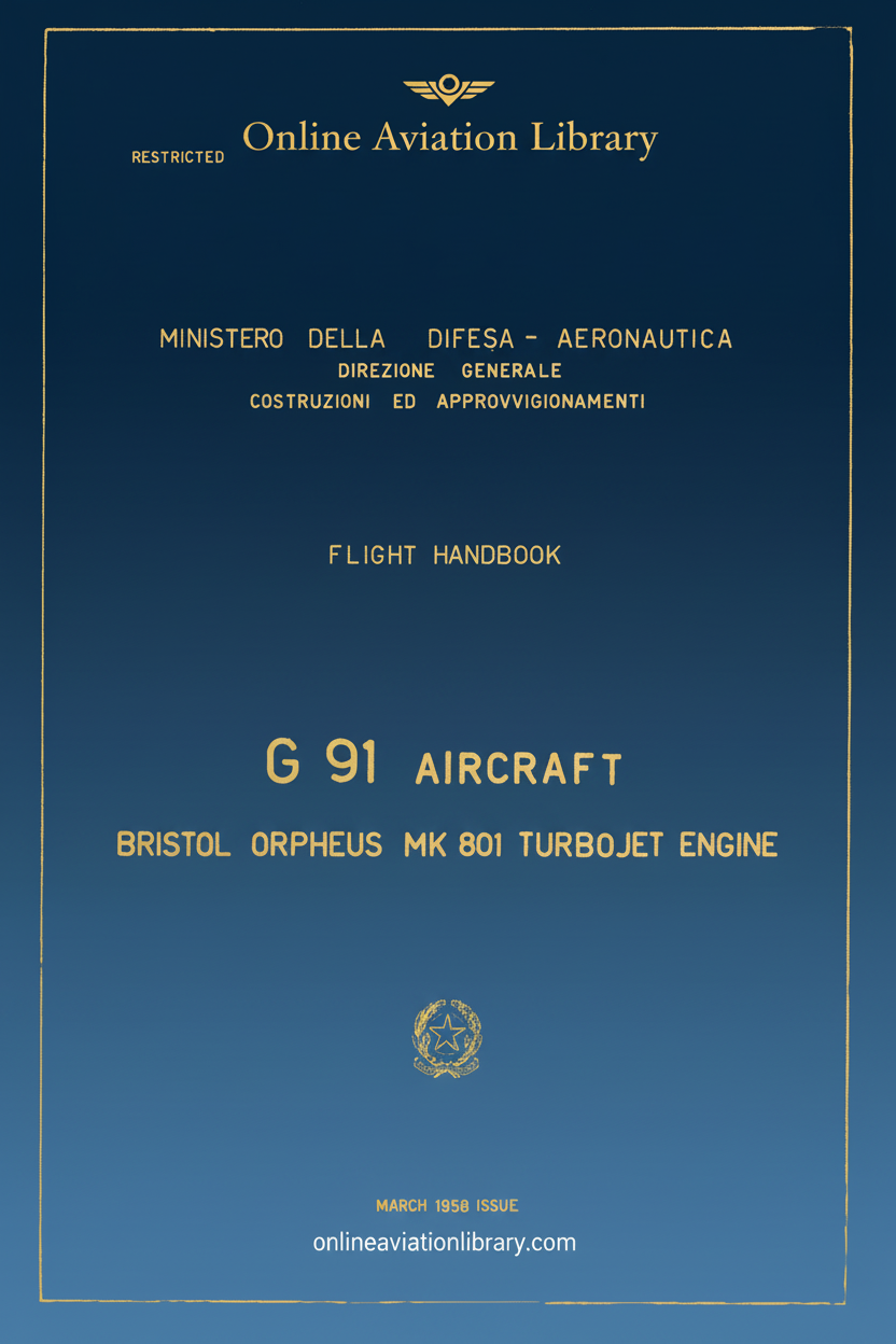 G91 Aircraft Flight Handbook Cover Page