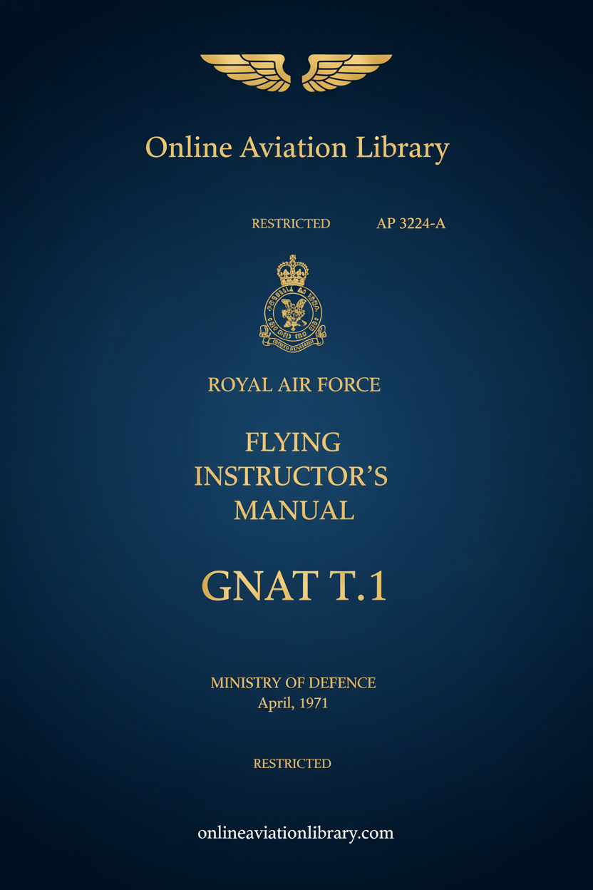 Gnat T.1 Flying Instructor's Manual Standard Cover Page