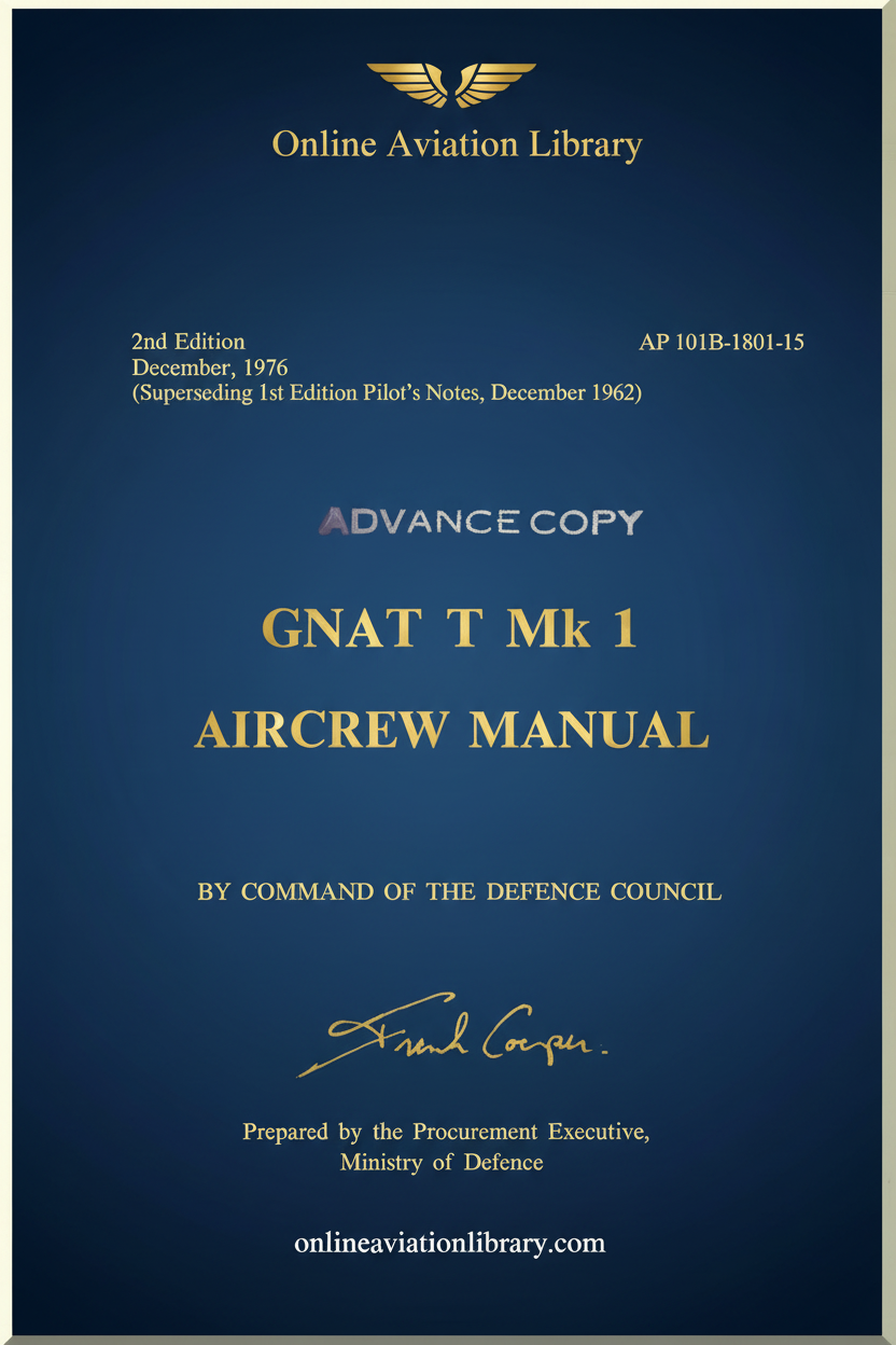 Gnat T Mk 1 Aircrew Manual Standard Cover Page