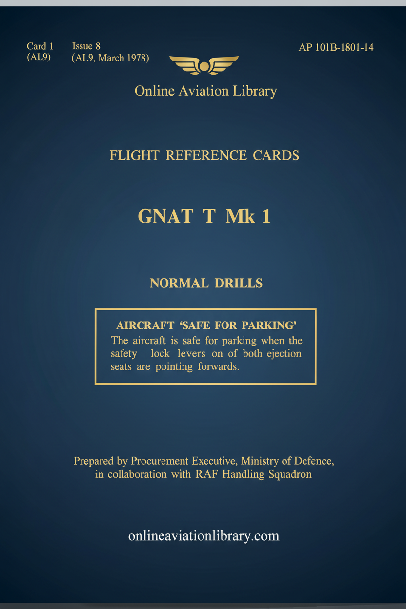 Gnat T Mk 1 Flight Reference Cards Standard Cover Page