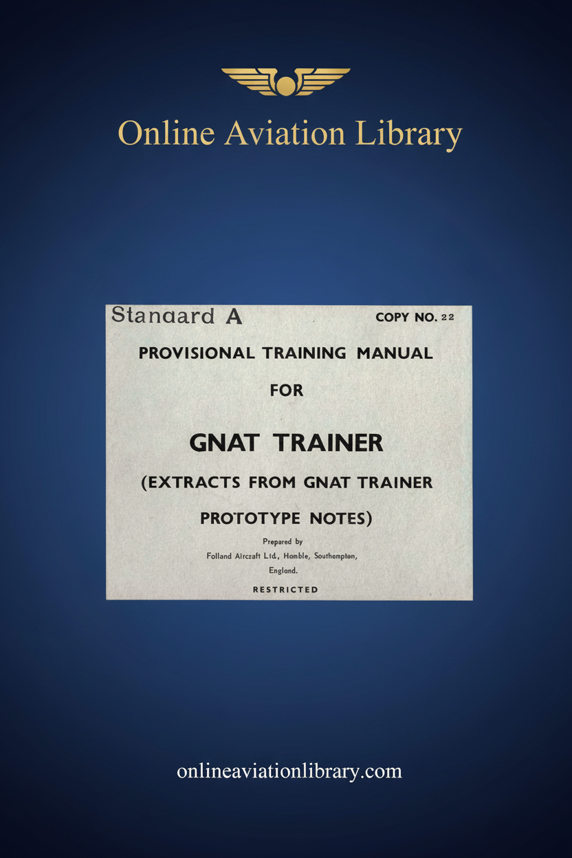 Gnat Trainer Provisional Training Manual Standard Cover Page